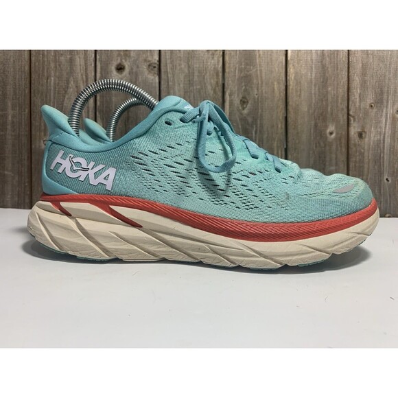 Hoka One One Shoes - Hoka One One Clifton 8 Women's 7.5B Running Shoes Blue Sneakers 1119394